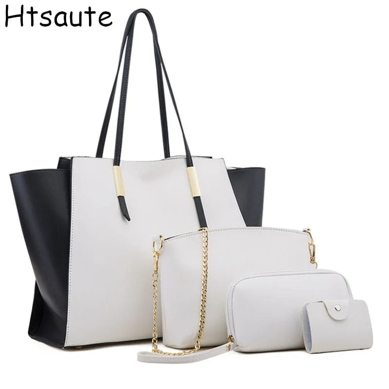 Maxy 4 Piece Set PU Leather Luxury Handbags Purses Women Bags Designer Female Shoulder Crossbody Bag Trend Ladies Messenger Bags