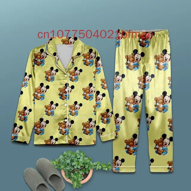New Disney Mickey Christmas Pajama Set Custom Matching Family Mickey Christmas Pajamas