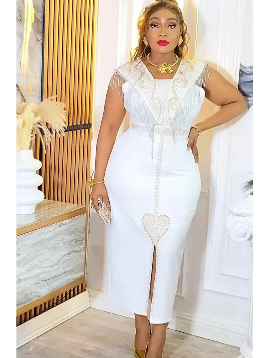 Maxy Plus Size African Wedding Party Dresses for Women New Dashiki Ankara Evening Gown Elegant Turkey Outfit Robe Africa Clothes