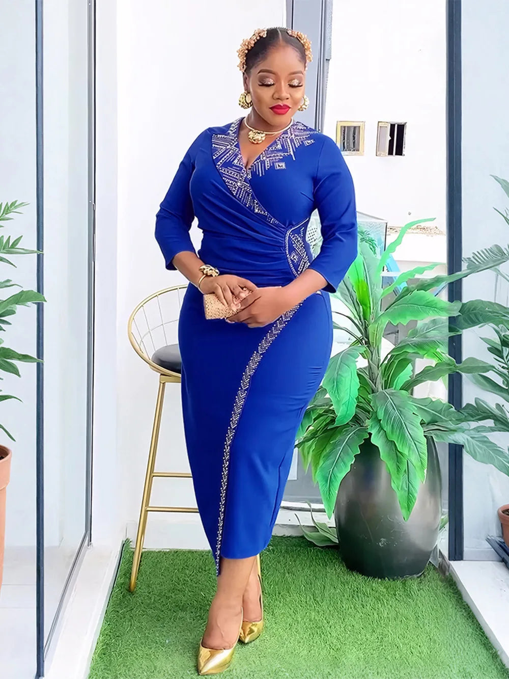 Amay Dresses for Women Plus Size Clothes Elegant Muslim Wedding Party Long Dress Dashiki Ankara Turkey Outfits Gown