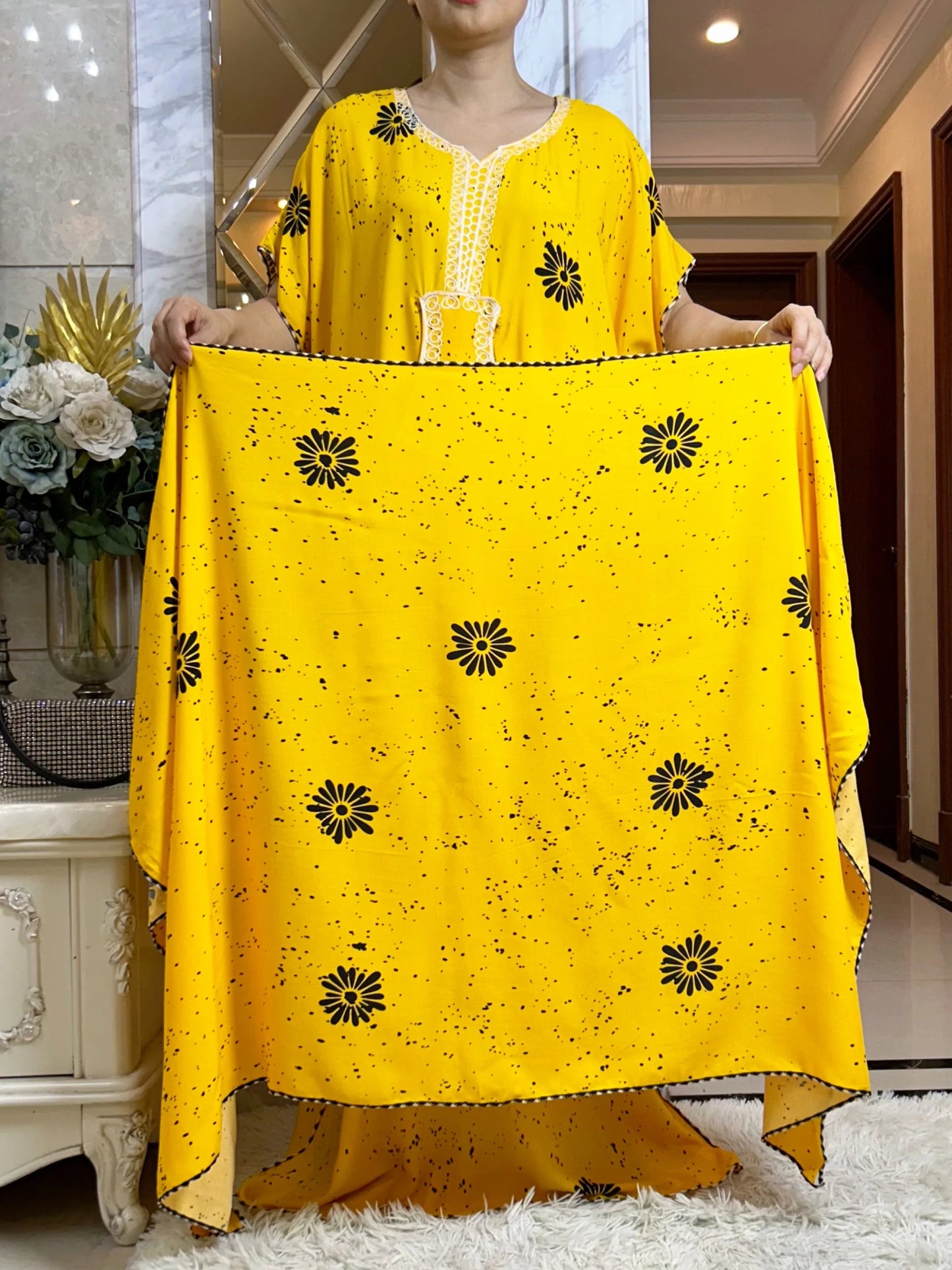 Maxy New Summer Dubai Fashion Party Femme Elegant Dress Printing Cotton Loose Short Sleeve Maxi Islam Women African Abaya Clothes