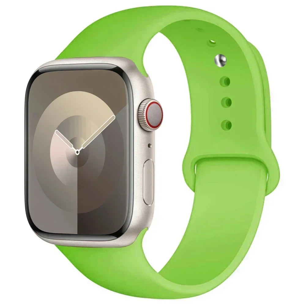 Maxy Silicone Band For Apple Watch strap 44mm 45mm 40mm 41mm 42-46mm sport bracelet iwatch series 8 7 6 5 4 9 10 11 SE-Ultra 2/3 49mm