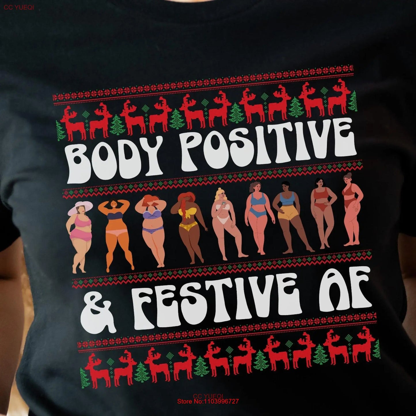 Visco Feminist ugly Christmas sweater T Shirt Body Positive Eating Disorder Awareness Anorexia Recovery Mental Health