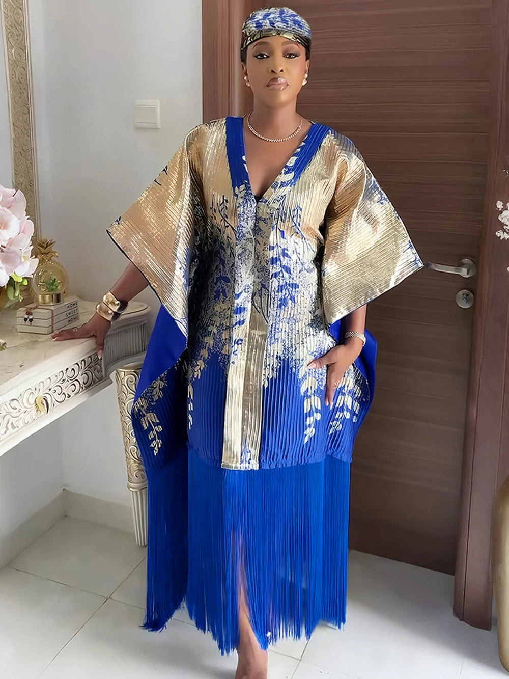 Maxy Elegant Women Party Dress African Dashiki Print Long Loose Boubou Dubai Turkey Hijab Abayas Ladies Clothing Birthday Dresses