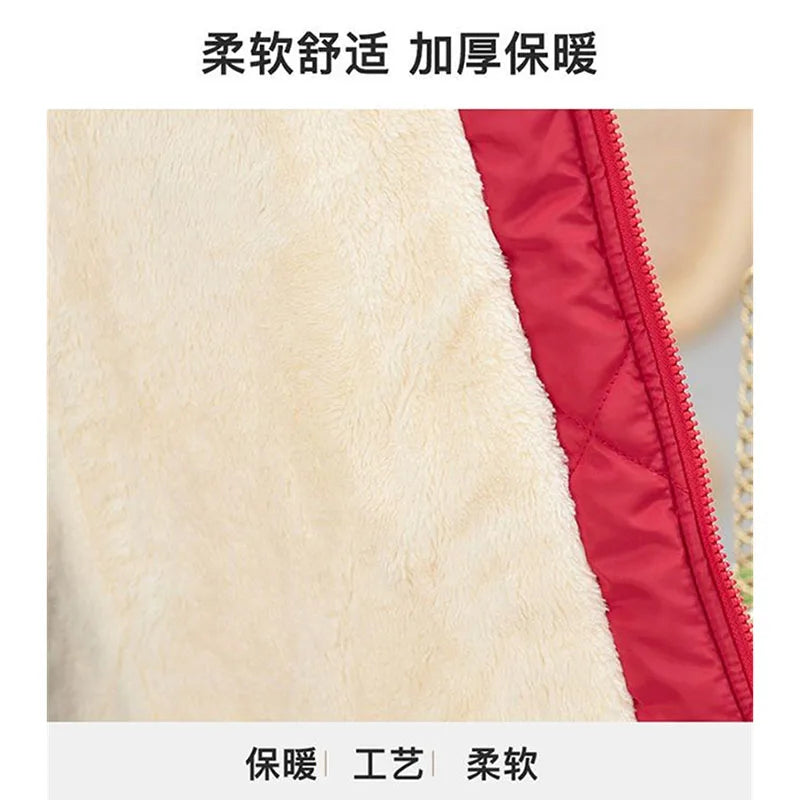 Middle-Aged And Elderly Mothers Winter New Plus Velvet Cotton-Padded Jacket Coat Women's 40 Years Old 50 Medium Long Warm Coat