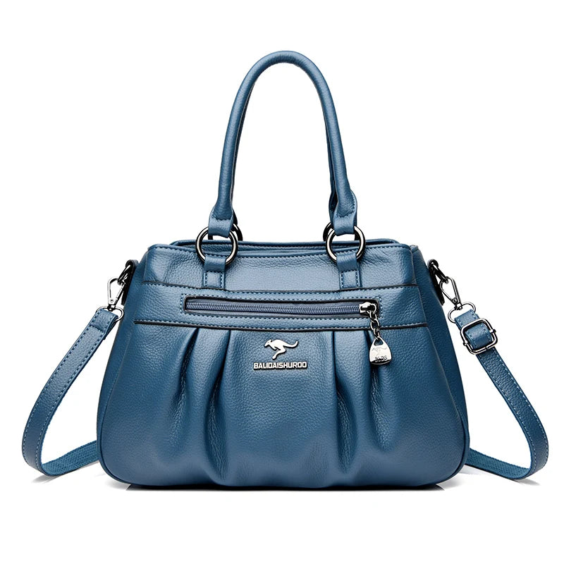 Maxy Three Layers Luxury Casual Tote Women Bag High Quality Leather Ladies Hand Bags for Women Big Shoulder Crossbody Bags Sac A Main