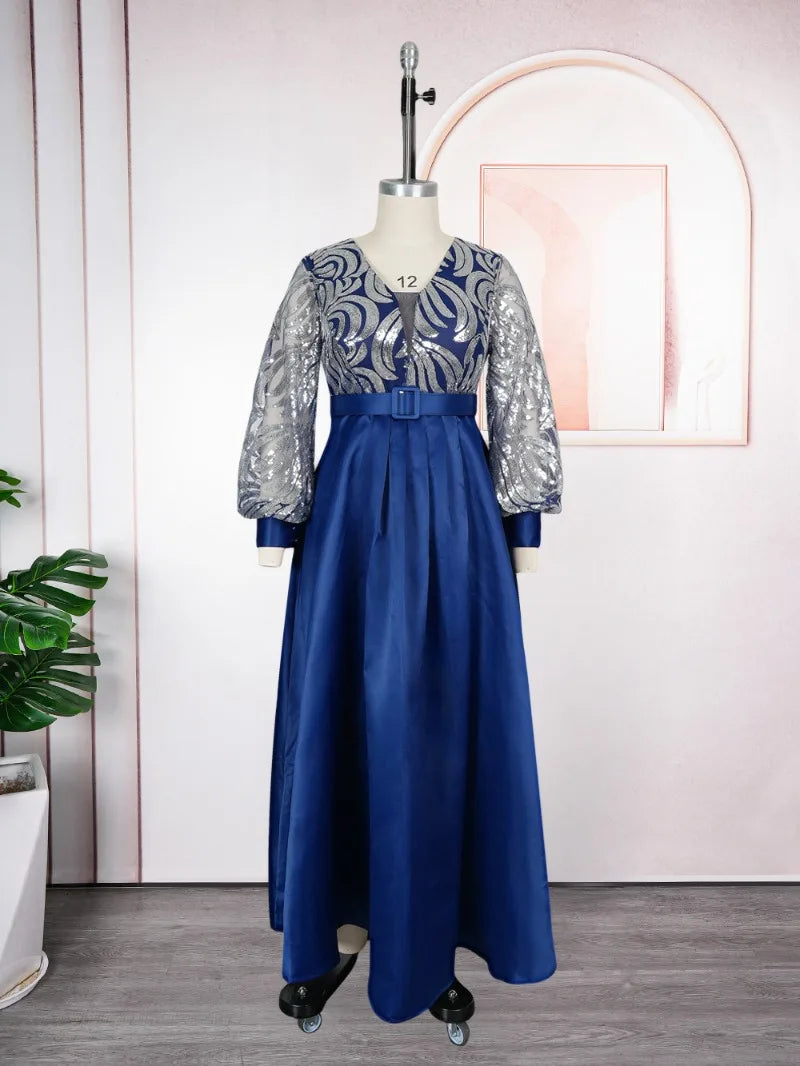 Amay Plus Size Evening Dresses for Women African Luxury Gown Elegant Turkey Muslim Wedding Party Long Dress Ankara Ladies Clothing