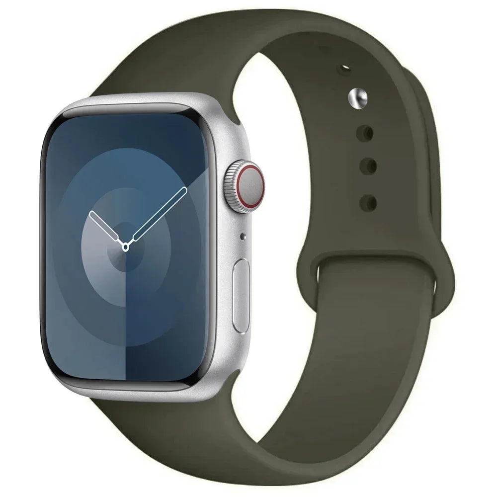 Maxy Silicone Band For Apple Watch strap 44mm 45mm 40mm 41mm 42-46mm sport bracelet iwatch series 8 7 6 5 4 9 10 11 SE-Ultra 2/3 49mm