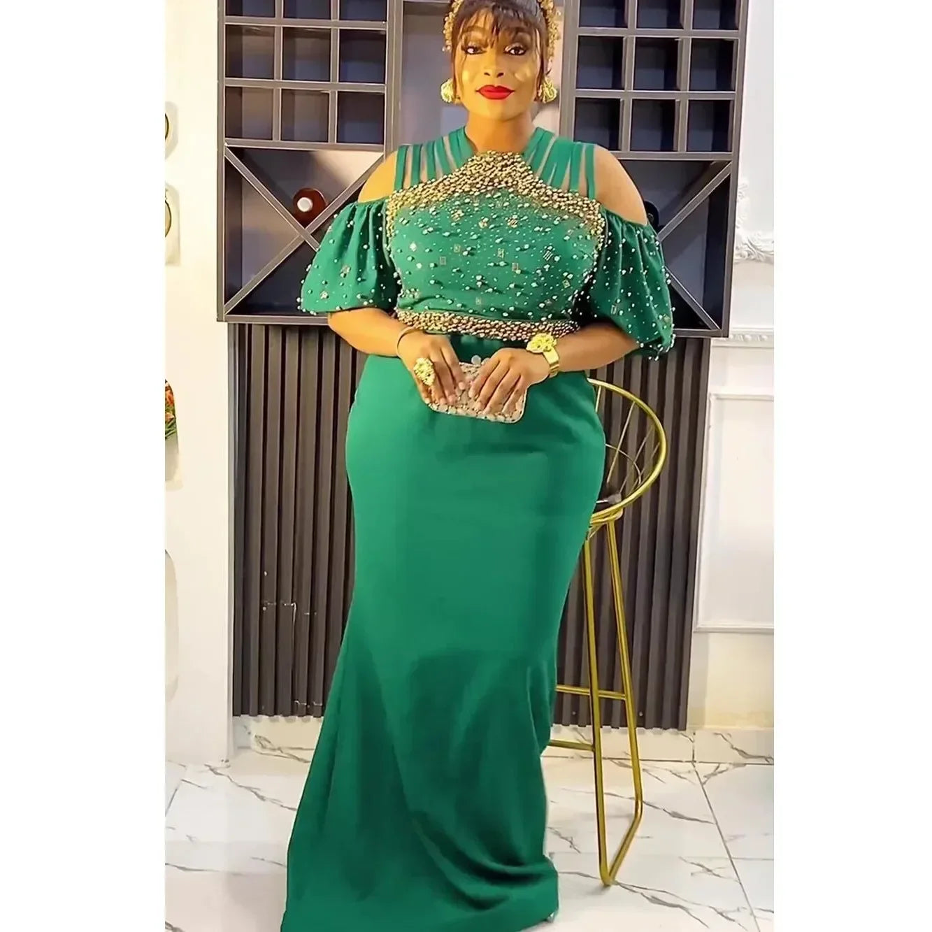 Maxy Plus Size Party Dresses for Women New Fashion Dashiki Ankara Wedding Evening Gown Elegant Turkey Muslim Maxy Dress