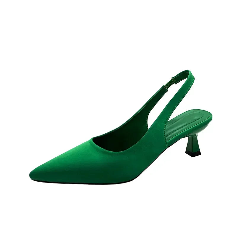 Amay Single Shoes for Women Summer Pointed Toe Stiletto Women's Slingbacks Shoes Sexy Party Dress Office Shoes Ladies