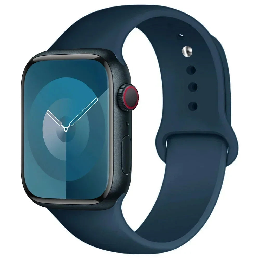 Maxy Silicone Band For Apple Watch strap 44mm 45mm 40mm 41mm 42-46mm sport bracelet iwatch series 8 7 6 5 4 9 10 11 SE-Ultra 2/3 49mm