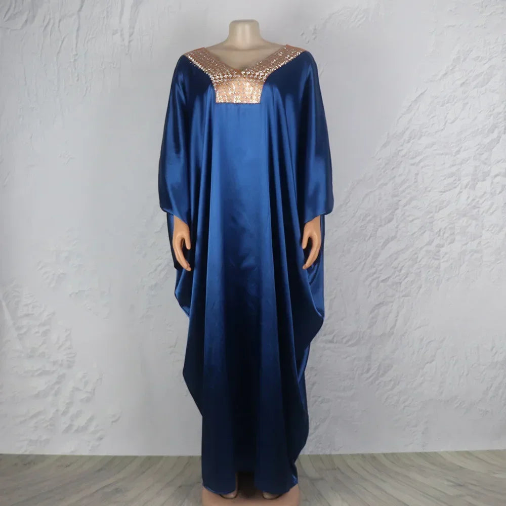 Maxy Dashiki African Dresses for Women Abayas for Women Dubai Luxury Boubou Muslim Fashion Caftan Wedding Evening Party Dresses