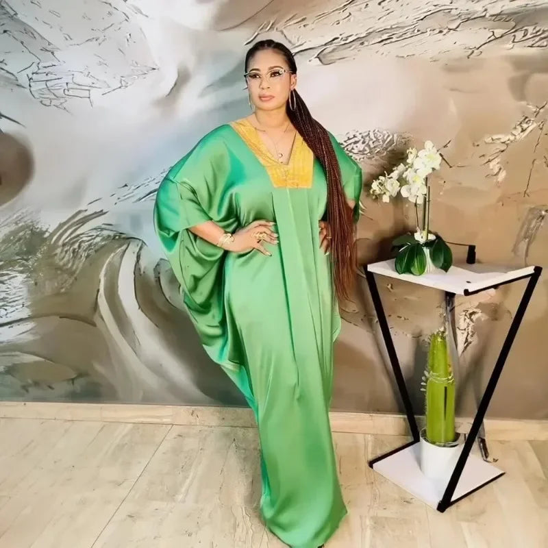Maxy Dashiki African Dresses for Women Abayas for Women Dubai Luxury Boubou Muslim Fashion Caftan Wedding Evening Party Dresses