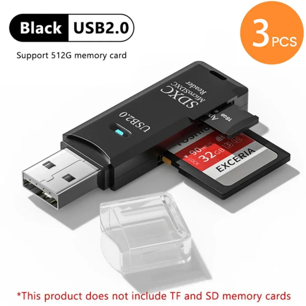 Maxy 2-in-1 Multi Functional USB 3.0 Card ReaderMicro SD TFMemoryCardReaderUSBFlashDrive CardreaderAdapter For PCLaptops Accessories