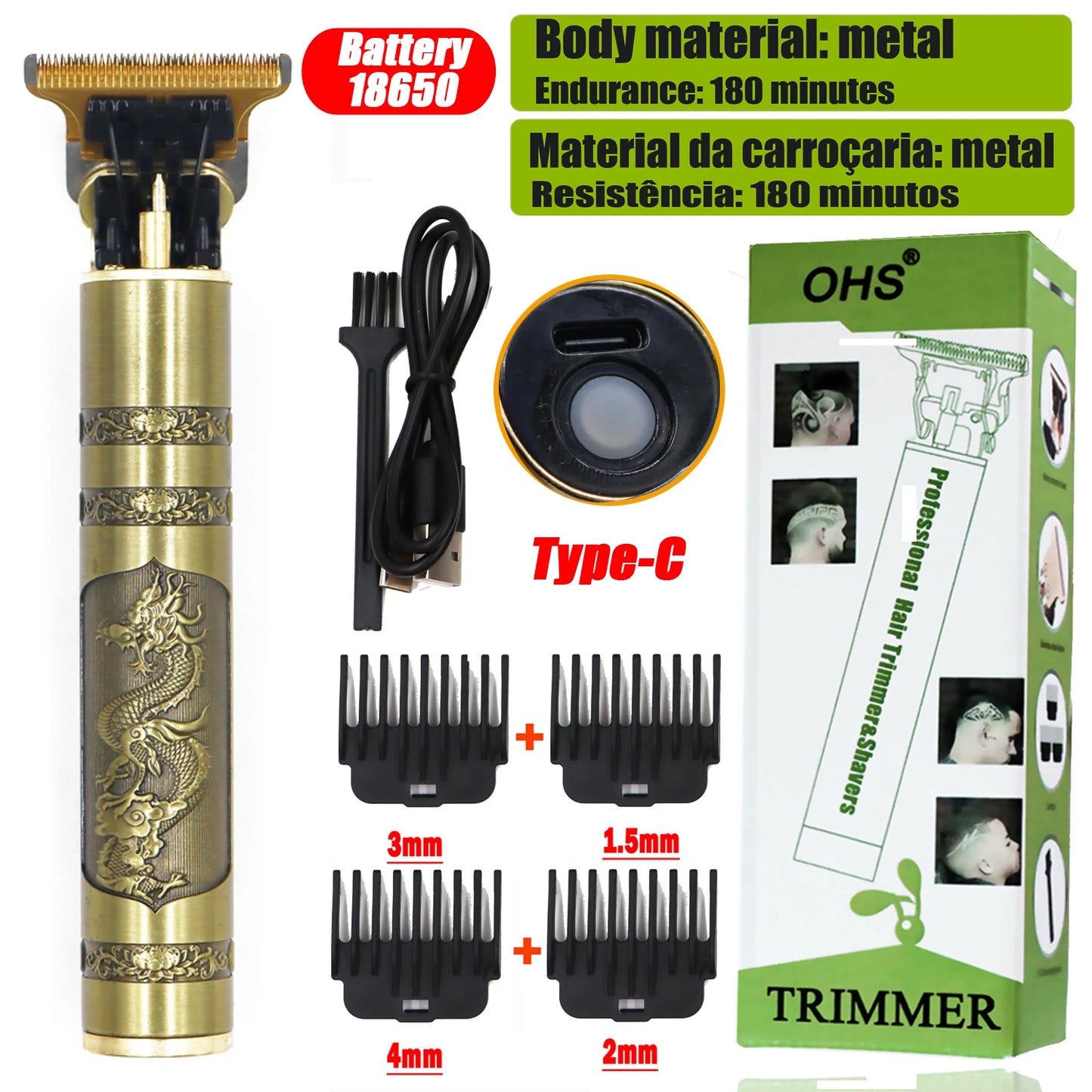 Maxy Vintage T9 Hair Clipper Beard Shaving Body Hair Trimmer Clippers Electric Men Haircut Machine 0mm Barber Shaver