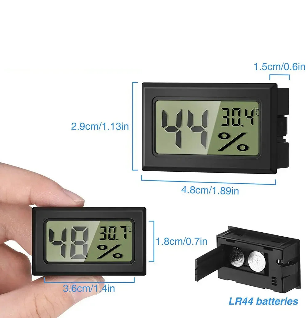 Maxy Thermometer Hygrometer Reptile Pet Incubation Breeding Turtle Gecko Hermit Crab Electronic Thermometer High Precision Parrot