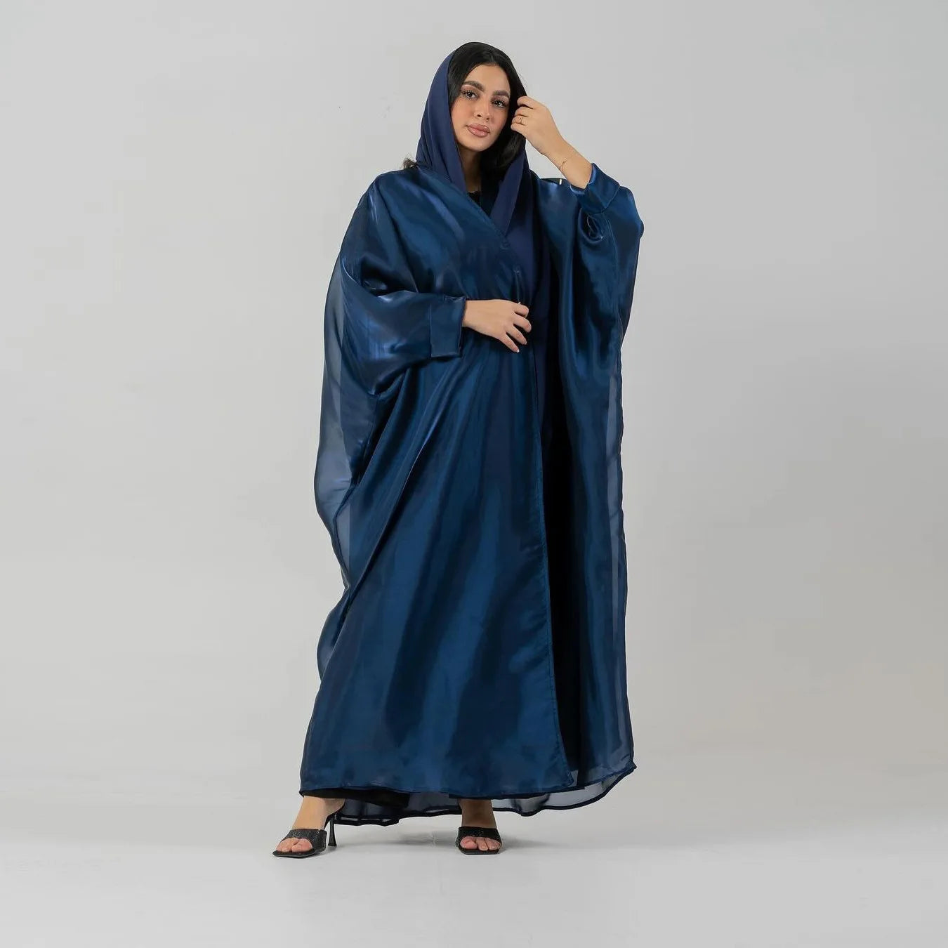 Maxy Fashion Cardigan Satin Abaya Muslim Dress Women Casual Abaya Dubai Solid Arab Open Ramadan Dresses Robe Turkey Caftan dress