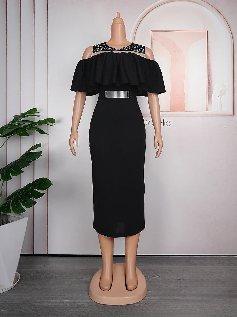 Amay New Party Evening Dresses African Turkey Women Bodycon Robe Ruffle Elegant Dress Wedding Evening Prom Gown Clothes