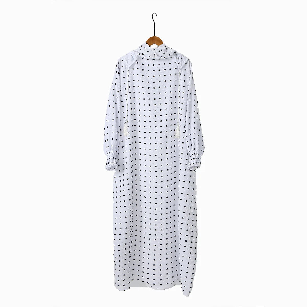 Maxy 176 * 85Cm Dubai Middle East Women's New Fashion Dress Robe Dress Hooded, Polka Dot Multicolor Cape Simple Fashion Accessories