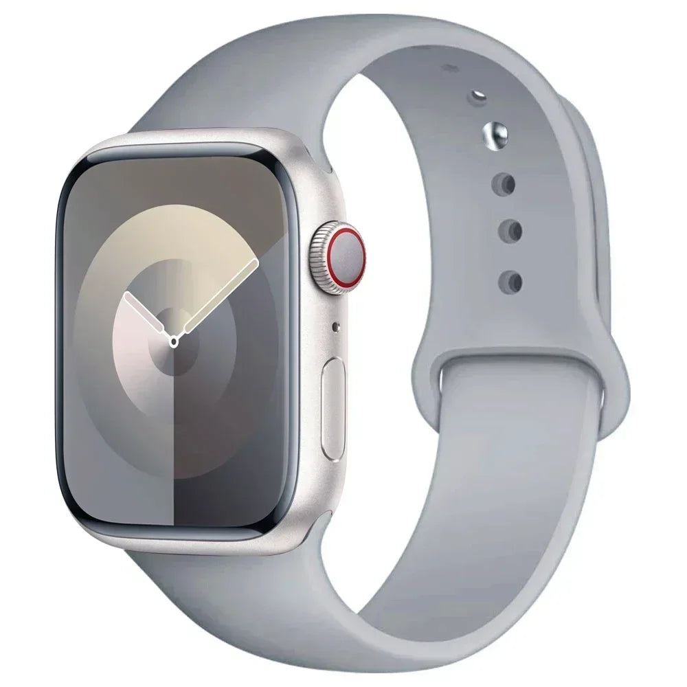 Maxy Silicone Band For Apple Watch strap 44mm 45mm 40mm 41mm 42-46mm sport bracelet iwatch series 8 7 6 5 4 9 10 11 SE-Ultra 2/3 49mm
