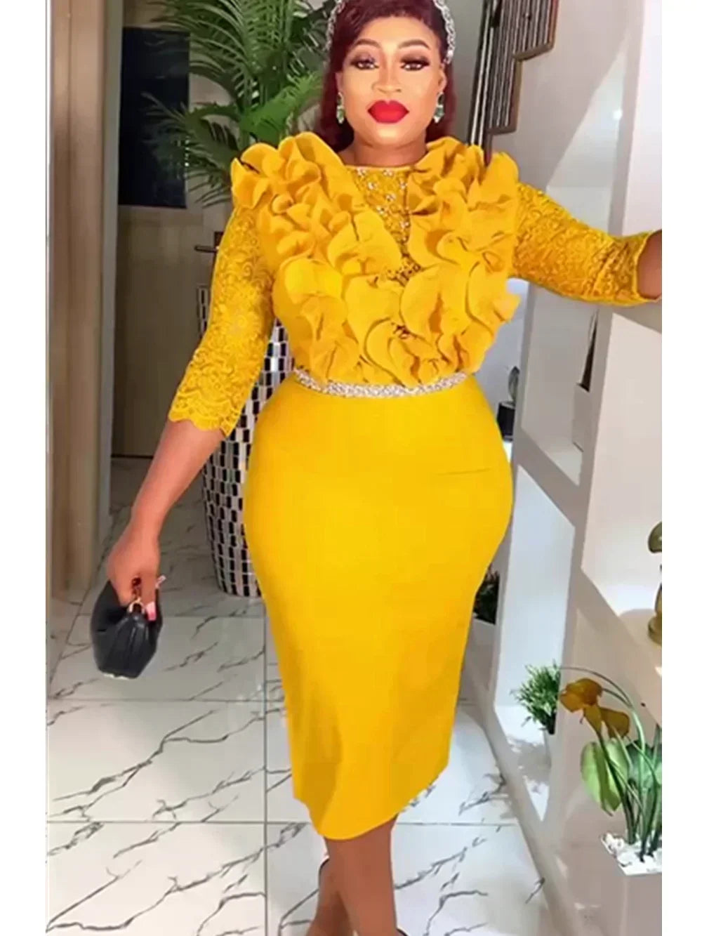 Maxy Plus Size Party Dresses for Women New Dashiki Ankara Lace Evening Gowns Turkey Outfits Robe Africa Clothing