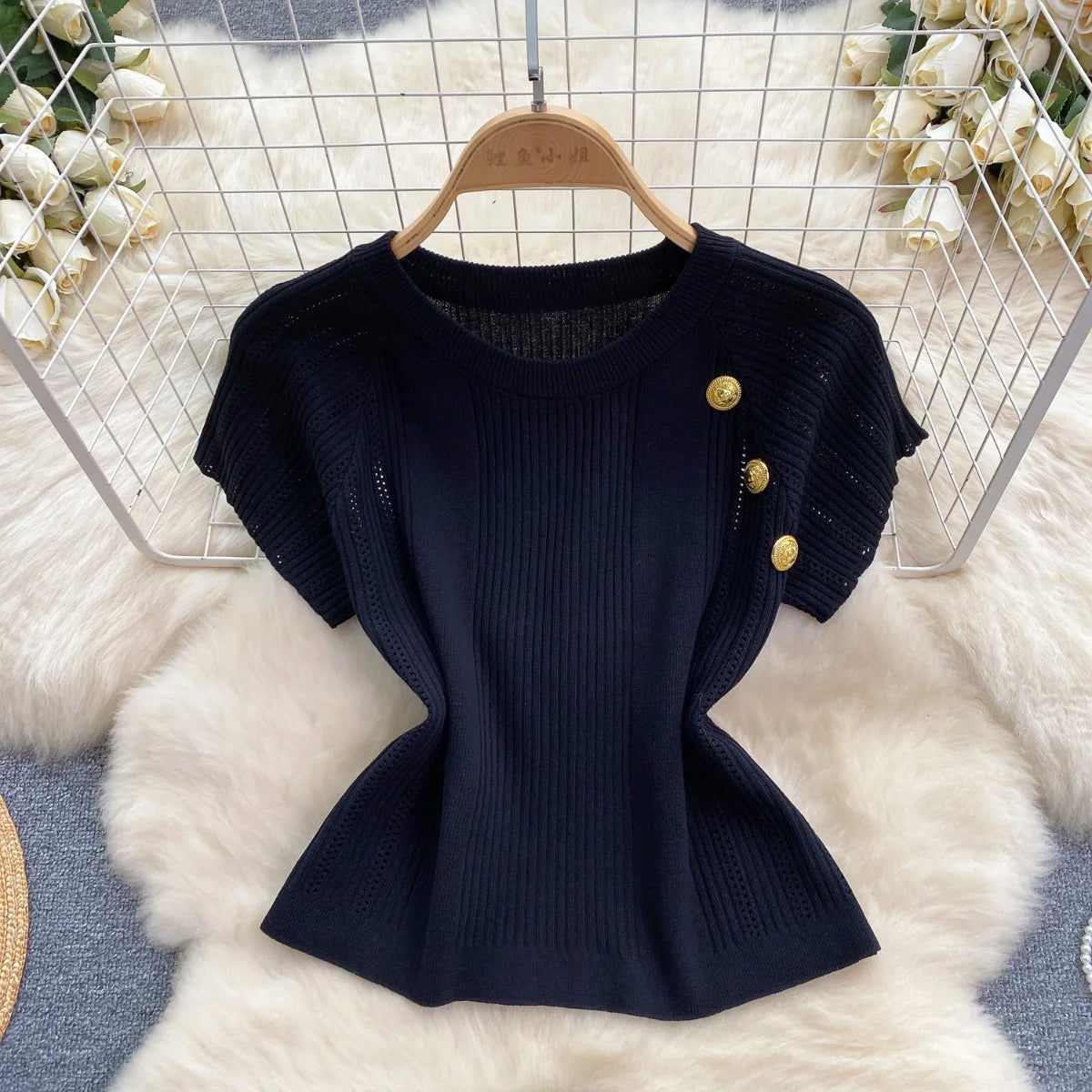 Maxy Skirt Set Women Two Piece Sets Dress Sets Short Sleeve Knitted Tops High Waist Long Skirts Elegant Splice Y2k Streetwear Work