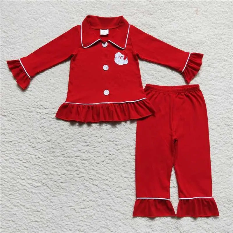 Christmas Family Matching Max Clothes Kids Pajamas Rompers And Adults Outfits Red Cotton Children Boutique Clothes