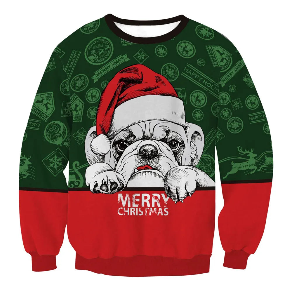 Visco Men Women Holiday Party Xmas Sweatshirt Happy Birthday Jesus Sweater Green 3D Funny Printed Ugly Christmas Sweaters Jumpers Tops