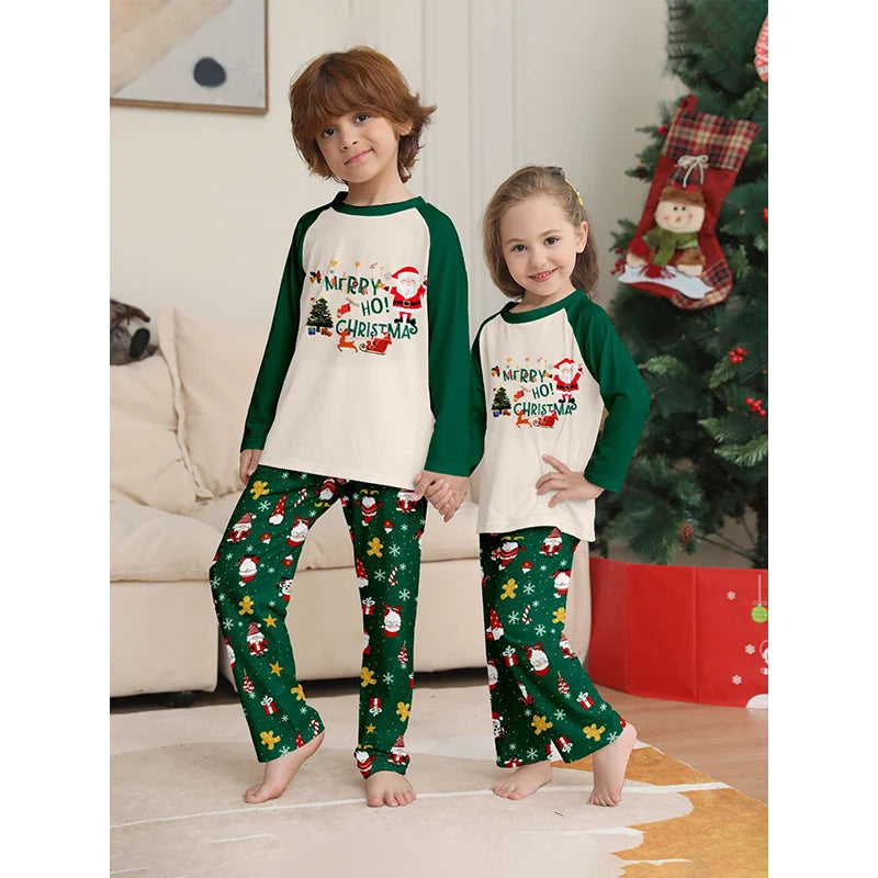 Maxy Christmas 2024 Matching Pajamas Family Outfits Patchwork Set Adult Father Mother Kids Baby Sleepwear Look Pajamas Dog Clothes