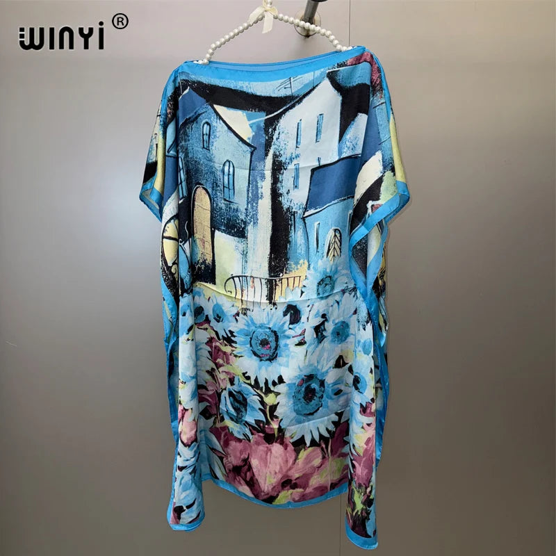 Maxy summer kaftan dress beach wear Femme Robe Muslim woman dresses beach cover ups evening dress abaya dubai luxury