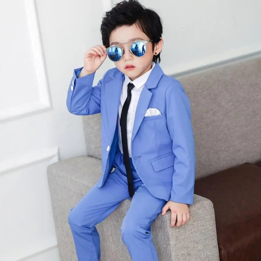 Babs 2024 Boys Suits for Weddings Blazer Pants Kids Formal Clothes Dresses Children Party Sets Classic Teeanger Boy School Uniform