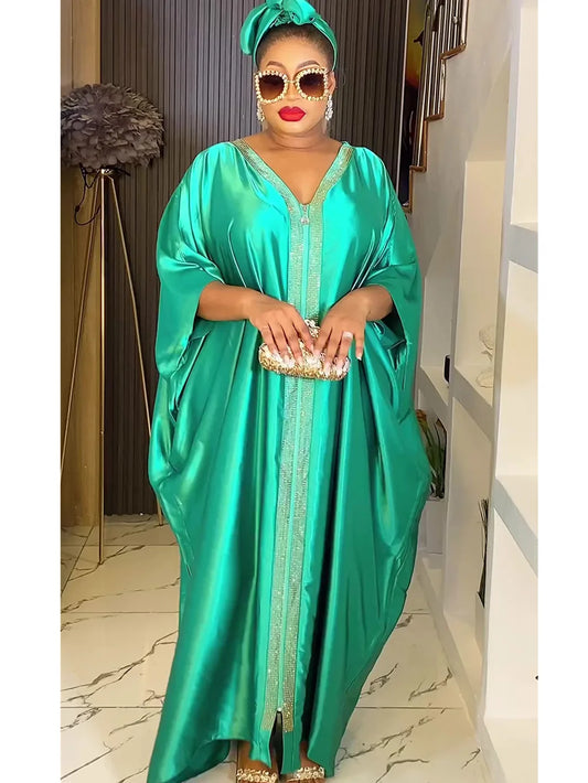 Maxy Dresses for Women Traditional Africa Clothing Dashiki Ankara Outfits Gown Abayas Robe Muslim Kaftan Maxy Long Dress