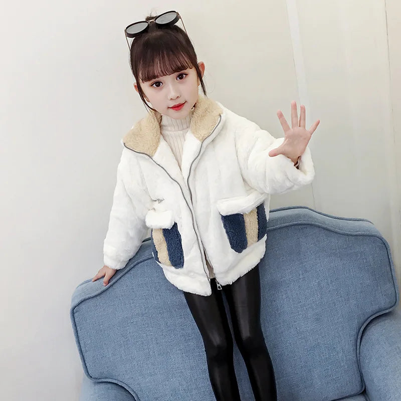 Maxy 2-12 Girl Jacket thick warm Kids autumn winter Clothes Children Jacket for Boys Outerwear Girls Coat 2024 toddlers  cotton