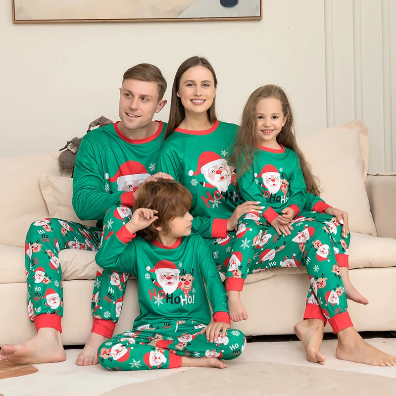 Christmas Family Pajamas Set 2024 Xmas Matching Outfit Adult Kids Women Pyjamas Clothes Mother And Daughter Father Son Sleepwear