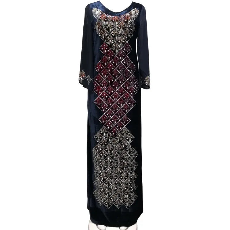 Maxy Dresses for Women Autumn Diamonds Maxy Dress Clothes Ankara Dresses