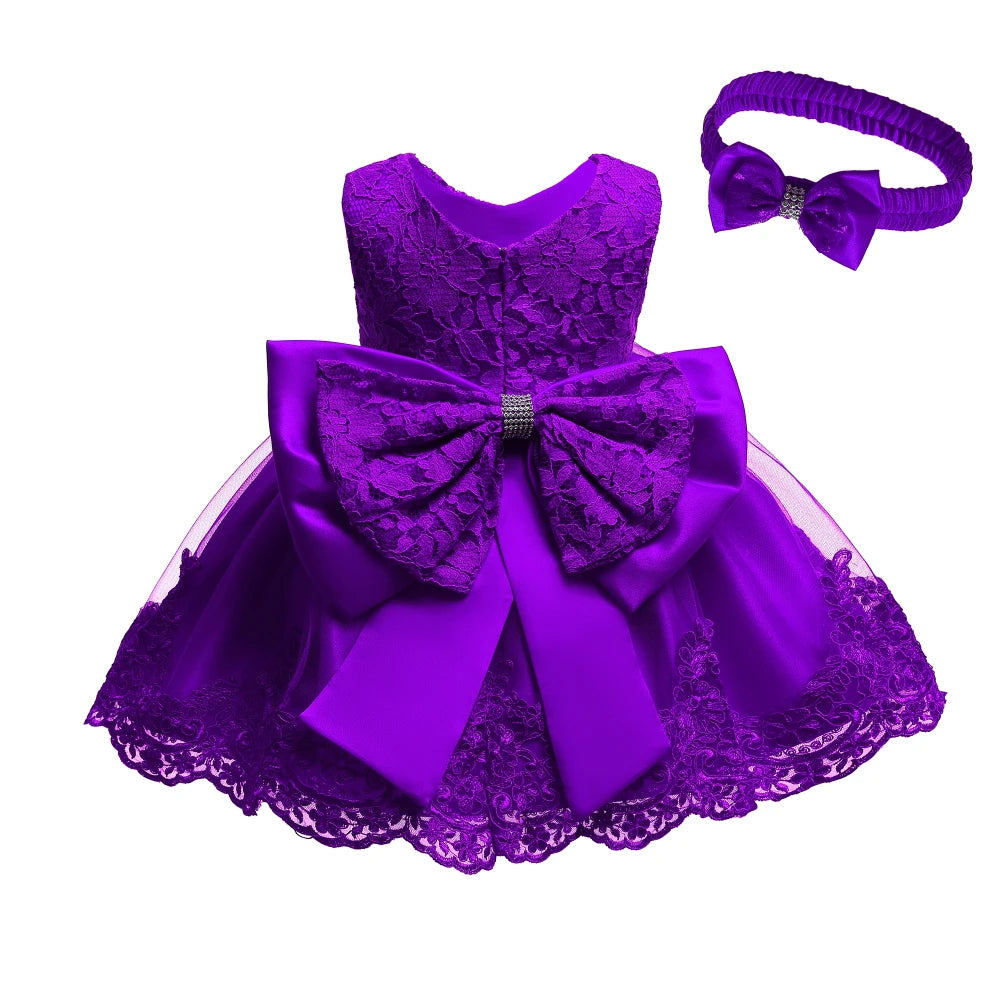 Maxy Hot Selling 0-5 Years Girl Dress Red Princess Party Dresses For Baby 1 year Girls Toddler Christening Gown Newborn Kids Clothes