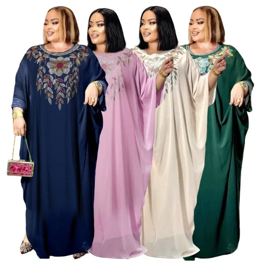 Maxy Abayas For Women Dubai Luxury Chiffon Boubou Muslim Fashion Caftan Marocain Wedding Evening Party Dresses African Clothes
