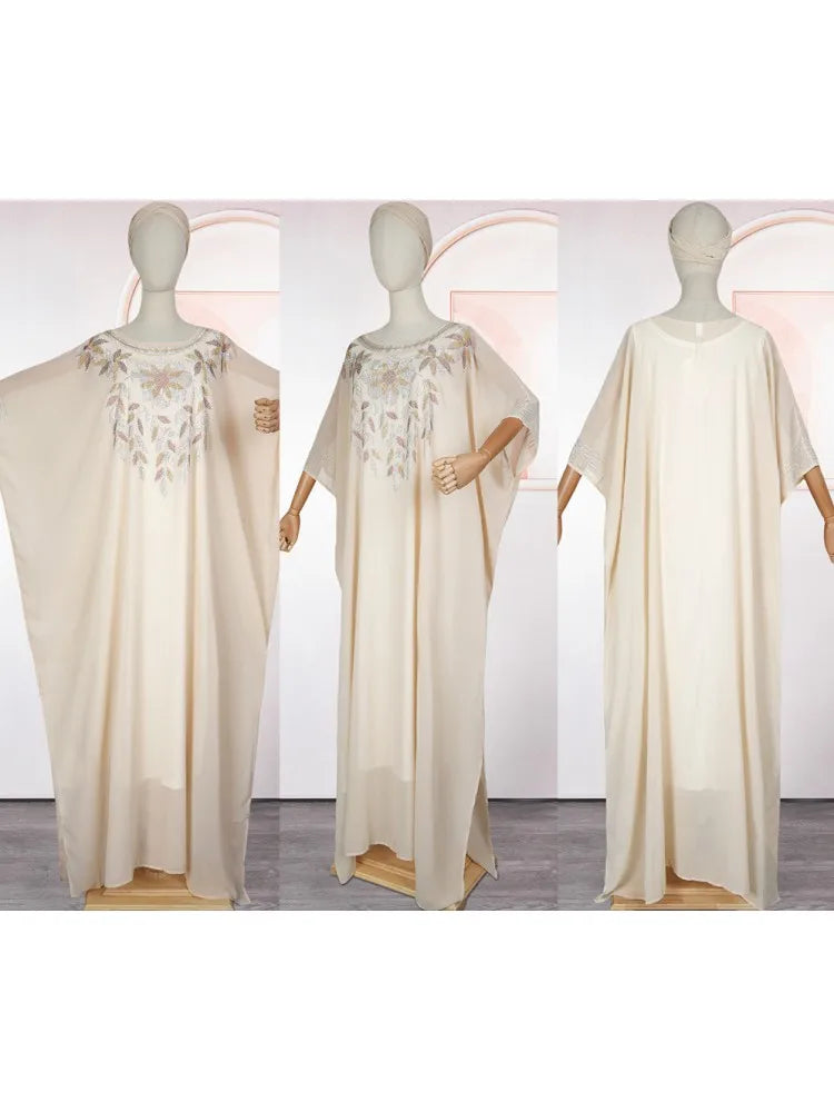 Maxy Plus Size Elegant Dresses for Women Muslim Fashion Boubou Dashiki Ankara Outfit Evening Gown Maxy Kaftan Hooded Robe