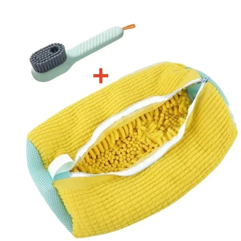 Maxy Durable Shoe Washing Machine Bag or brush for All Shoe Types,Ideal for Sneakers and Casual Shoes,Laundry Wash Bag