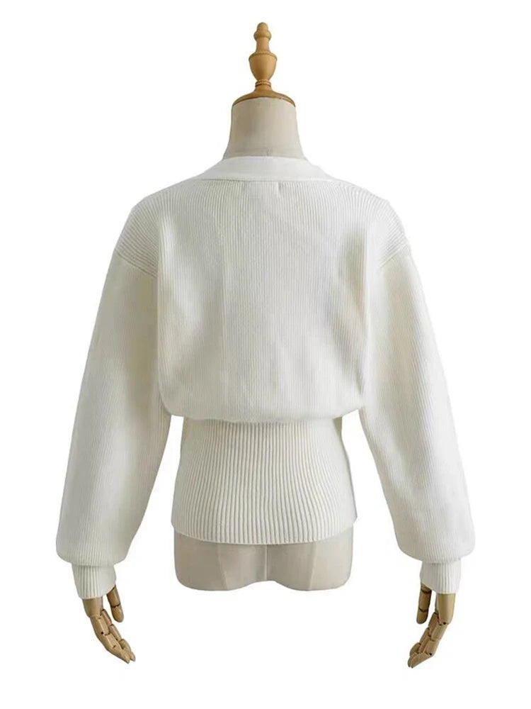 Autumn Sweater Cardigan Coat Women 2024 New Korean Fashion Casual Elegant Long Sleeve Knitted Tops Knitwear Outwear Pull Femme