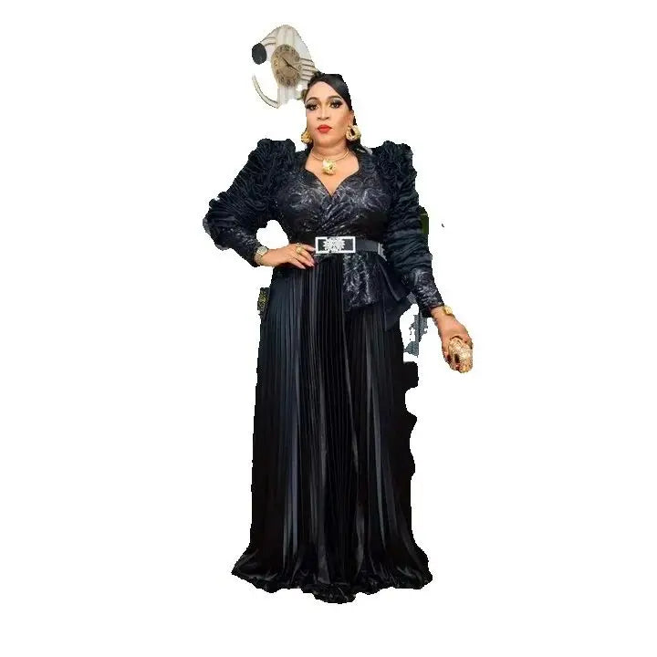 Maxy Elegant African Dresses for Women Wedding Evening Party Gown Sequins Ankara Dashiki Africa Clothing Turkey Kaftan Dubai Abayas