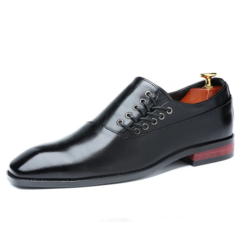 Amay  High Quality Handmade Oxford Dress Shoes Men Genuine Cow Leather Suit Shoes Footwear Wedding Formal Italian Shoes