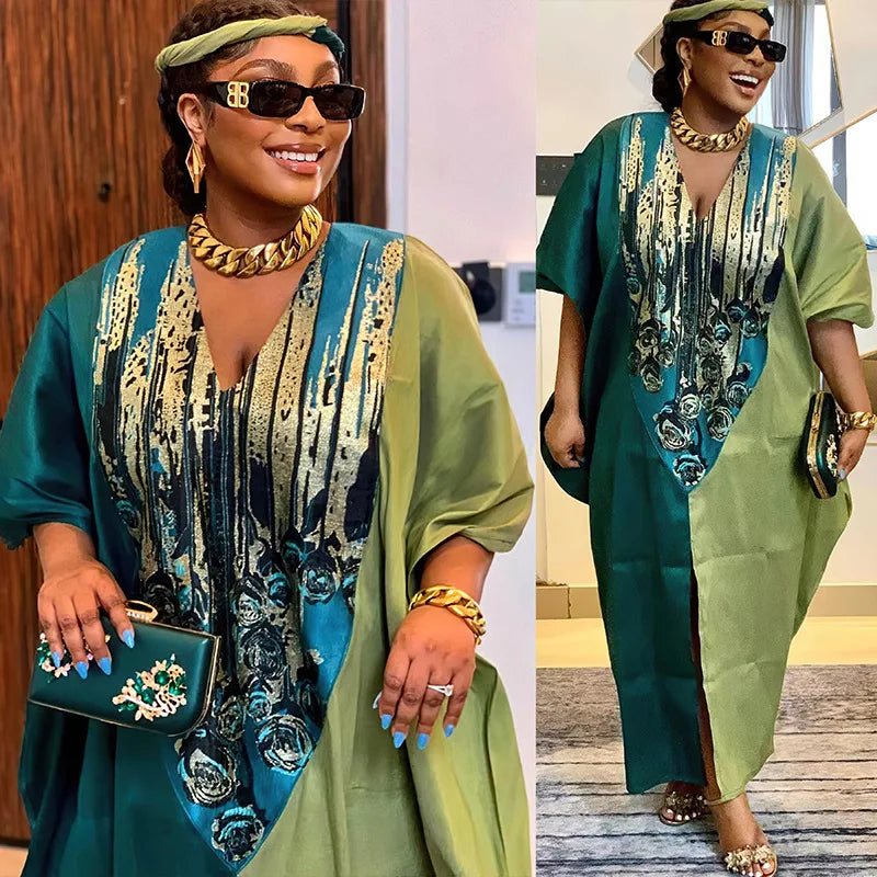 Maxy Women Dubai African Muslim Fashion Dress Caftan Marocain Evening Party Dresses Satin Boubou Robe Djellaba Femme