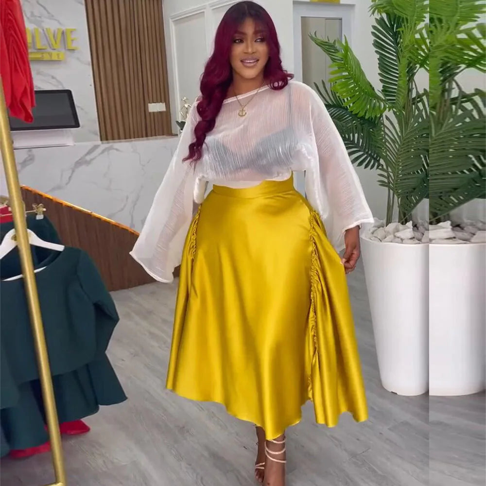 Amay Summer Clothes for Women 2 Piece Sets Tops and Skirts Suits Dashiki Ankara Outfits Gown Plus Size Wedding Party Dresses