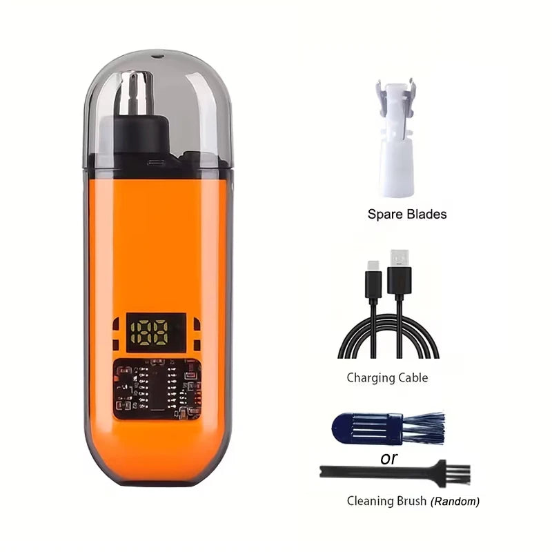 Maxy 2 In 1 Electric Portable Ear and Nose Hair Trimmer Clipper Professional Painless Portable Eyebrow For Men