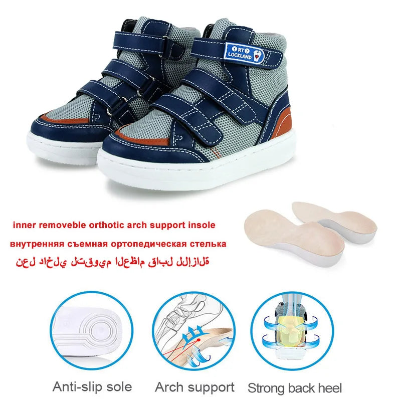 Maxy Ortoluckland Children Casual Shoes Kids Boys School Tennis Sneakers Fahion Brands Toddler Orthopedic Boots For 3 To 10Years Age