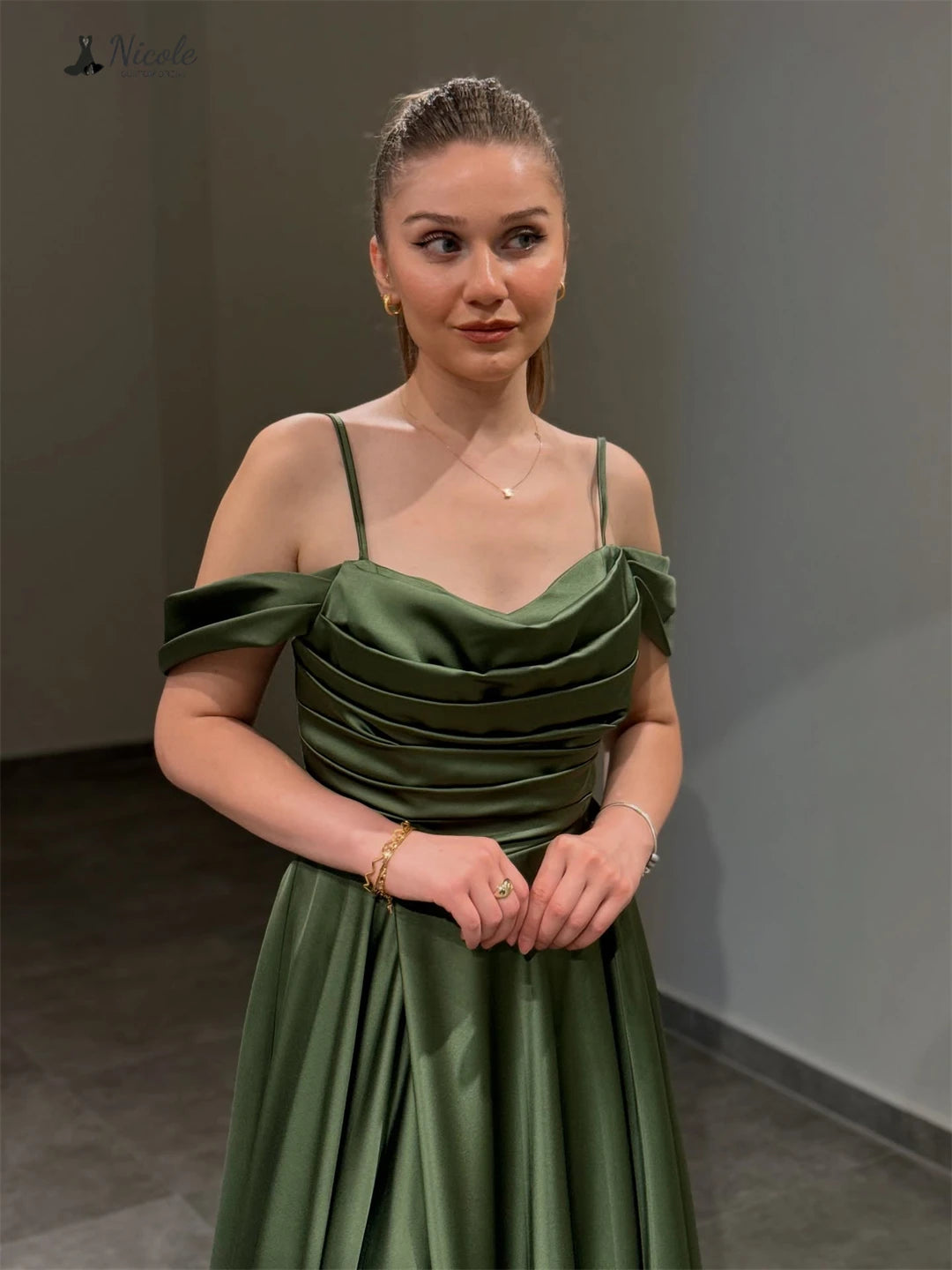 Maxy Robe De Cocktail Femme Slim Shoulder Straps Luxurious Women's Evening Dresses Woman Elegant Line A Luxury Prom Dresses