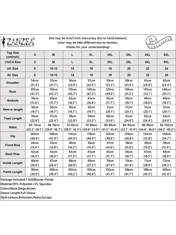 Maxy ZANZEA Casual Women Tracksuits Autumn Spring Long Sleeve Knitted Blouse Pant Sets Fashion Matching Sets Winter 2PCS Outfits