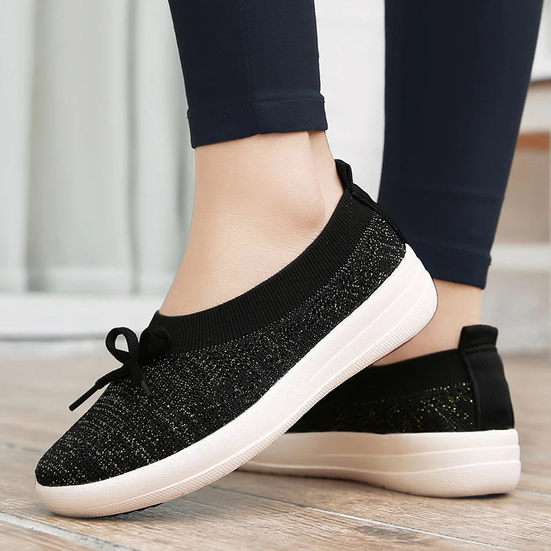 Maxy Women Flats Shoes Casual Mesh Sneakers Fashion Loafers Mesh Shoe Summer Breathable Tenis Comfortable Walk Sneaker For Female
