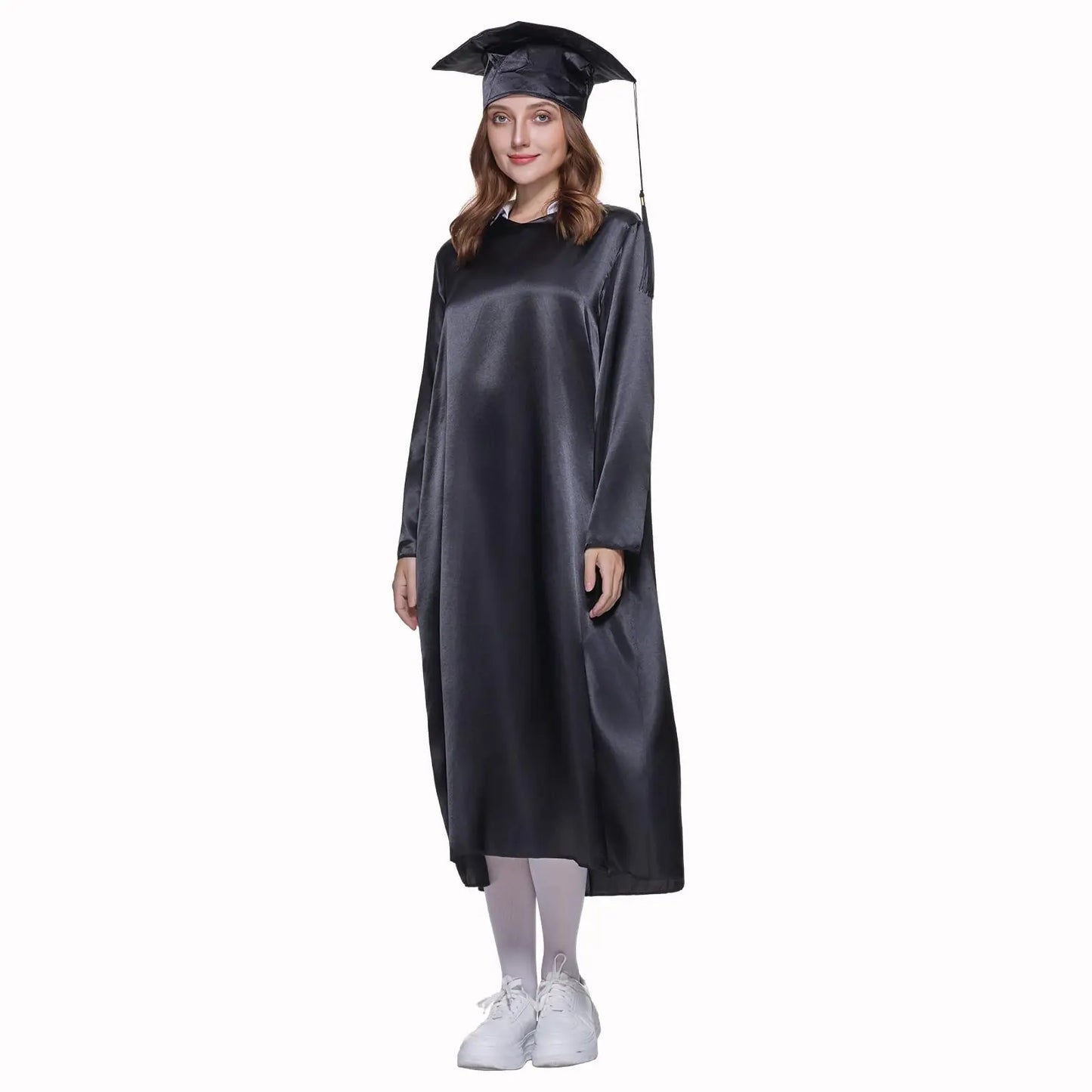Maxy Unisex Graduation Cap Gown Tassel Set for Adult, High School & College Graduates Robe for Men Women Carnival Party